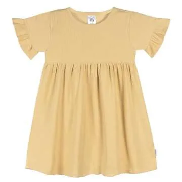 Gerber Baby Girls' Toddler Short-Sleeve and Sleeveless Dress Set, Bouquets