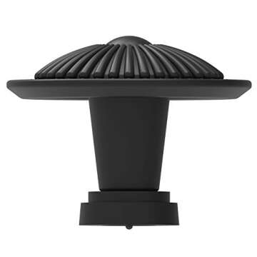 trust4care 15-Pack Flat Black Cabinet Knobs, Round Black Kitchen Knobs Handle Vintage Drawer Knobs W...