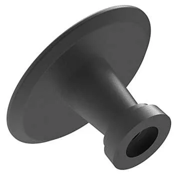 trust4care 15-Pack Flat Black Cabinet Knobs, Round Black Kitchen Knobs Handle Vintage Drawer Knobs Wood Dresse Chest Pull Furniture Door Decoration Knob with Sunburst Pattern