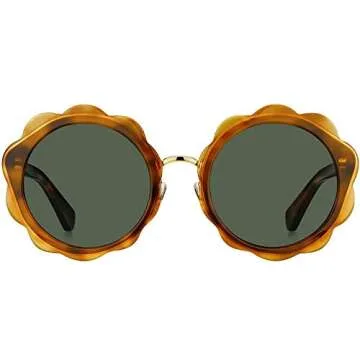 Kate Spade New York Women's Karrie/S Round Sunglasses, Brown/Green, 52mm, 22mm