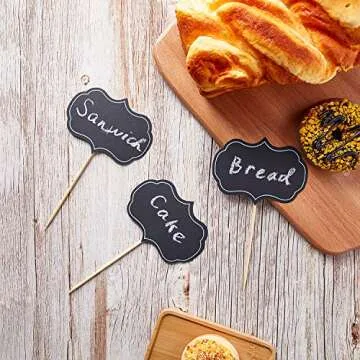 50 Pieces Chalkboard Cupcake Toppers for Events
