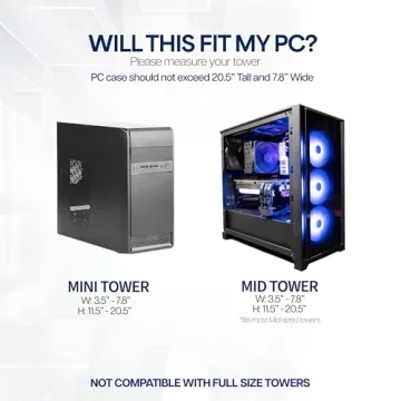 VIVO Adjustable Under Desk PC Mount with Swivel Functionality