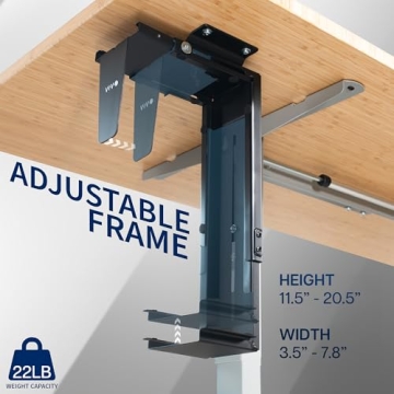 VIVO Adjustable Under Desk PC Mount with Swivel Functionality