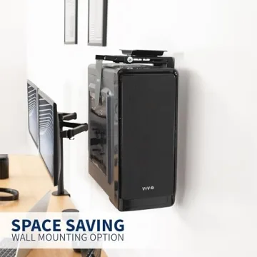 VIVO Adjustable Under Desk PC Mount with Swivel Functionality