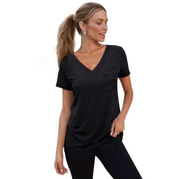 SUNBS Women’s Soft V Neck T-Shirts for Everyday Comfort