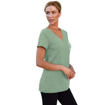SUNBS Women’s Soft V Neck T-Shirts for Everyday Comfort