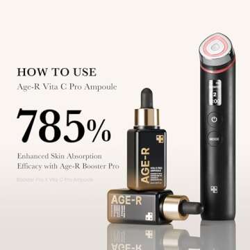 Medicube Age-R Vita C Pro Ampoule -Vitamin C Serum for Pigmentation, Uneven Skin Tone, and Hydration - Boost Absorption and Radiance by up to 780% with Age-R Booster Pro