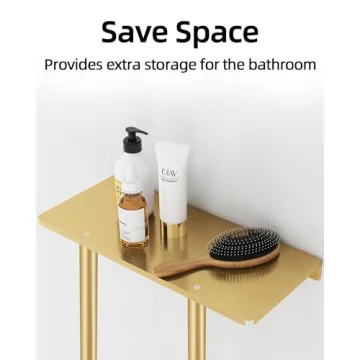 STWWO Stylish Bathroom Towel Storage Rack for Organization