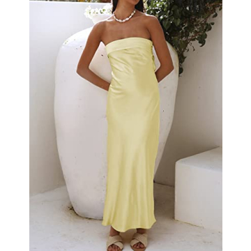 Elegant Realtix Satin Silk Maxi Dress for All Occasions