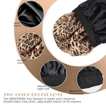 Satin Sleep Bonnet - Reversible & Comfortable for Curly Hair