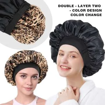 Satin Sleep Bonnet - Reversible & Comfortable for Curly Hair