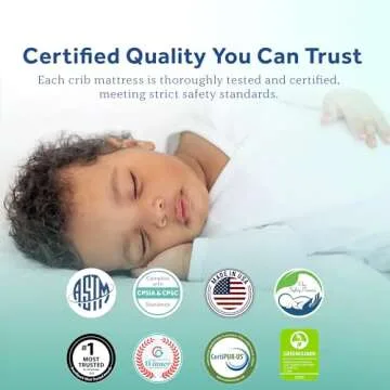 Sealy Baby OptiCool Dual Firm Crib Mattress - Waterproof & Breathable Cooling Gel Foam for Enhanced Comfort, GREENGUARD Gold Certified, Made in USA for Infant and Toddler - 52"x28"