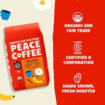 Peace Coffee Birchwood Breakfast Blend Medium Roast