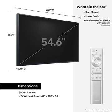 SAMSUNG 55-inch Class QLED 4K The Terrace Partial Sun Outdoor, Direct Full Array 16x, Quantum HDR 32...