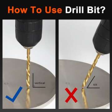 COMOWARE Left Hand Drill Bit Set, 13 Piece | M2 HSS with Titanium Nitride Coating | SAE (1/16" - 1/4")