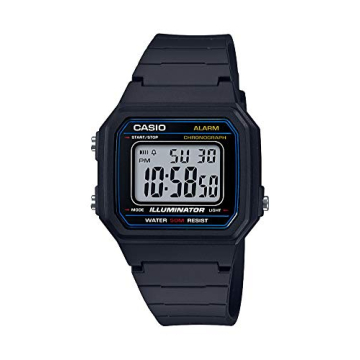 Casio W217H Series | Men’s Digital Watch | Blue/Blue | 50M WR | 1/100 Second Stopwatch | LED Backl...