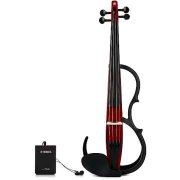 Yamaha Silent Series YSV104 Electric Violin - Stunning Red for Quiet Practice