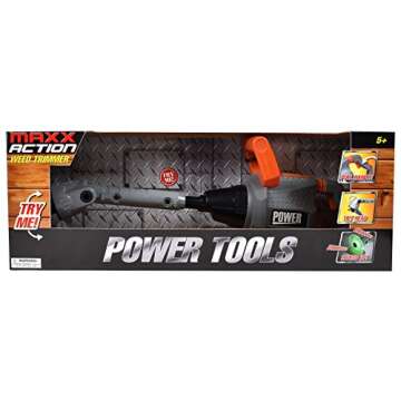 Sunny Days Entertainment Maxx Action Power Tools Weed Trimmer, Construction Toy Tool with Lights and...