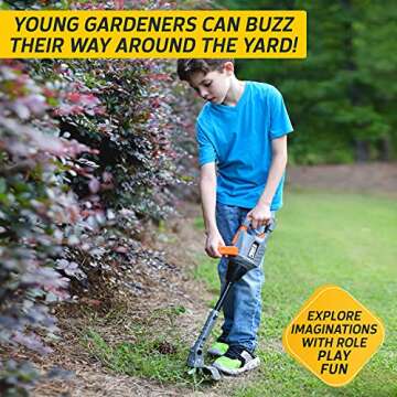 Sunny Days Entertainment Maxx Action Power Tools Weed Trimmer, Construction Toy Tool with Lights and Sounds, Pretend Play Toy for Kids, Educational Gift Toddler Tool and Gardening Set