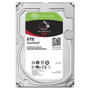 Seagate IronWolf 8Tb NAS Internal Hard Drive HDD – 3.5 Inch SATA 6GB/S 7200 RPM 256MB Cache for Ra...