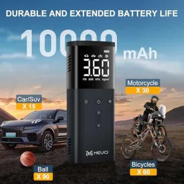 MEUCI Portable Tire Inflator - Cordless Air Pump 150PSI