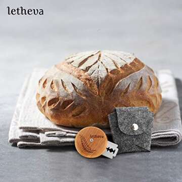 Letheva UFO Bread Lame Cutter, for Scoring Homemade Dough, Great Gift for Artisan Bread and Baguette...