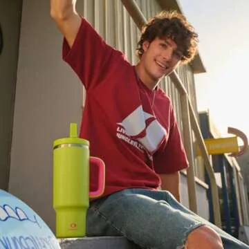 ENCOOL 32 oz Tumbler with Handle & Straw: Ultimate Hydration Companion