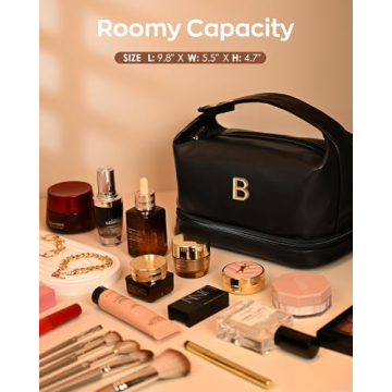 Stylish Vogewood Makeup Bag for Women - Double Layer & Personalized