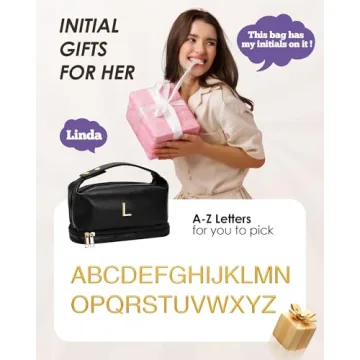 Stylish Vogewood Makeup Bag for Women - Double Layer & Personalized