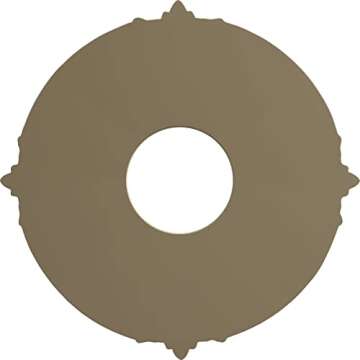 Ekena Millwork CM12AT Attica Ceiling Medallion, 12 3/4"OD x 4"ID x 1/2"P (Fits Canopies up to 4"), Primed White