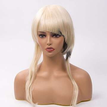 JINGFA Mannequin Head with Shoulder Display Manikin Head Bust for Wigs,Makeup,Beauty Accessories