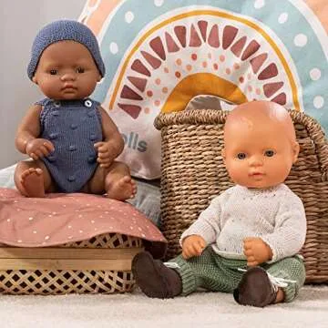 Miniland Doll 12 5/8'' Hipanic Girl (Polybag) - Made in Spain, Anatomically Correct, Quality, Inclusion