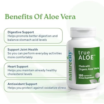 NatureCity True-Aloe 80,000mg Aloe Vera Capsules for Health