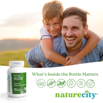 NatureCity True-Aloe 80,000mg Aloe Vera Capsules for Health