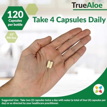 NatureCity True-Aloe 80,000mg Aloe Vera Capsules for Health