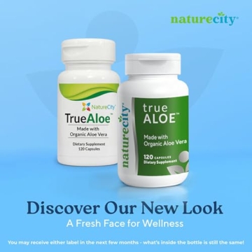 NatureCity True-Aloe 80,000mg Aloe Vera Capsules for Health