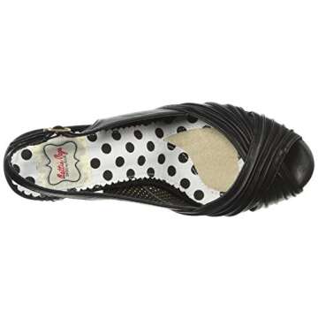 Bettie Page Women's BP401-SELENE Heeled Sandal, Black, 7 B US