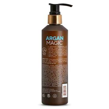 ARGAN MAGIC Defining Curl Cream - Enhances Waves and Curls While Adding Definition | Conditions, Detangles, and Reduces Frizz | Paraben Free (8.5 Ounce / 250 Milliliter)