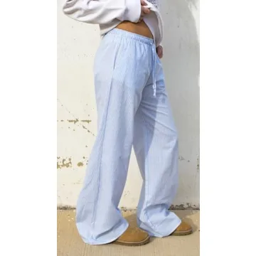 Yiulangde Women Striped Lounge Pants Comfy Casual Style