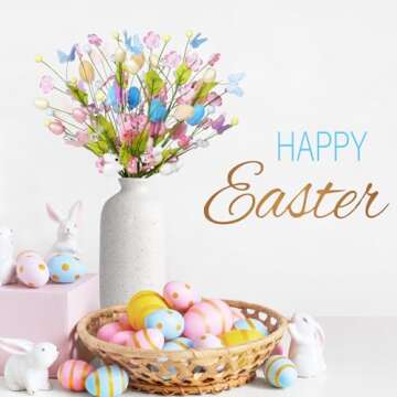 JIALEIXI Easter Decorations – 5PCS Spring Centerpiece Decor
