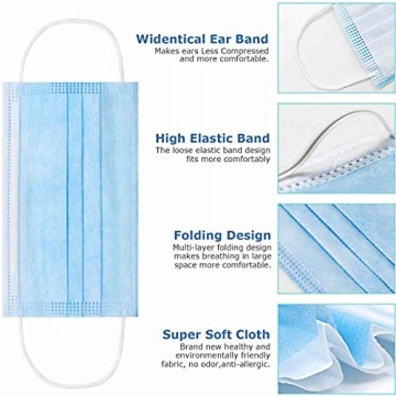 100 Pack Disposable Face Masks - 3 Layer Safety