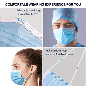 100 Pack Disposable Face Masks - 3 Layer Safety