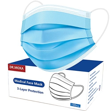 100 Pack Disposable Face Masks - 3 Layer Safety