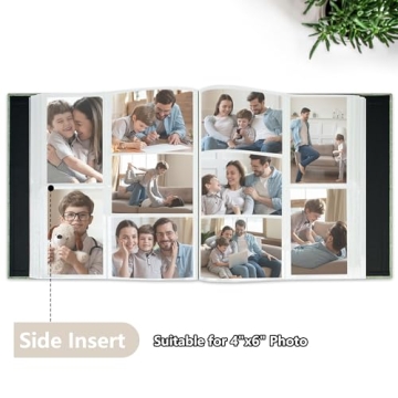 Yopih Linen Photo Album Holds 1000 4x6 Pictures Acid-Free