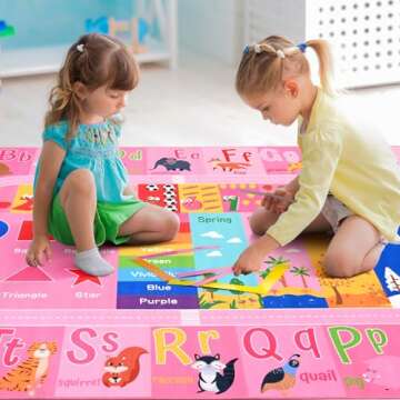 Educational Kids Rug for Playroom, Soft & Non-Slip
