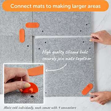 Oliso Multi-Mat Felt Pressing pad - 100% New Zealand Wool, Ideal for Quilting and Sewing - 14”x 14” ½” Thick [Packaging May Vary]