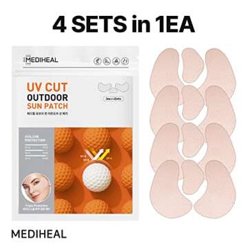 MEDIHEAL Golf Outdoor Triple Protection Sun Patch (4 Sets) for UV Care - Soothing Moisture Sun Patch...