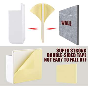 CEI&BPY 2Pcs Phone Holder Wall Mounted, Phone Stand with Self Adhesive. Phone Holder for Shower/Char...