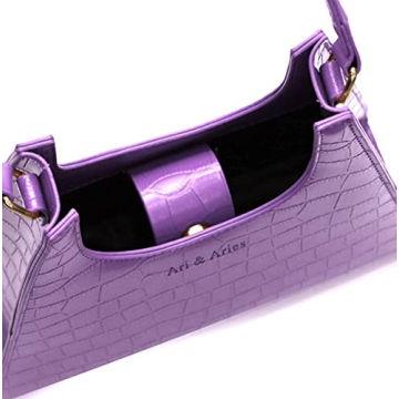 Ari & Aries Vegan Leather Shoulder Bag with Silk Scarf