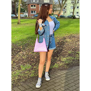 Ari & Aries Vegan Leather Shoulder Bag with Silk Scarf